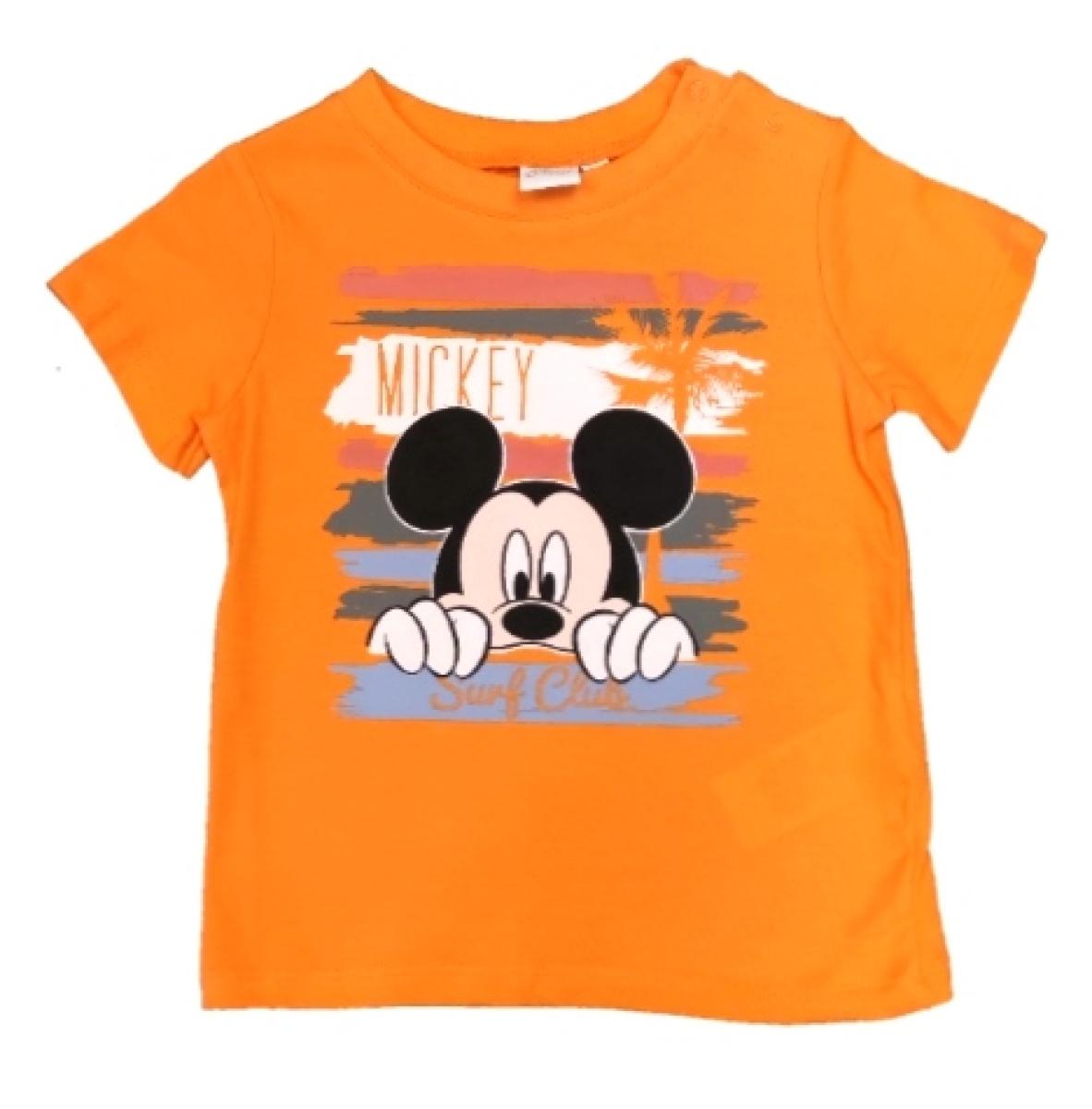 Baby T-Shirt für Jungen in orange mit Micky Maus